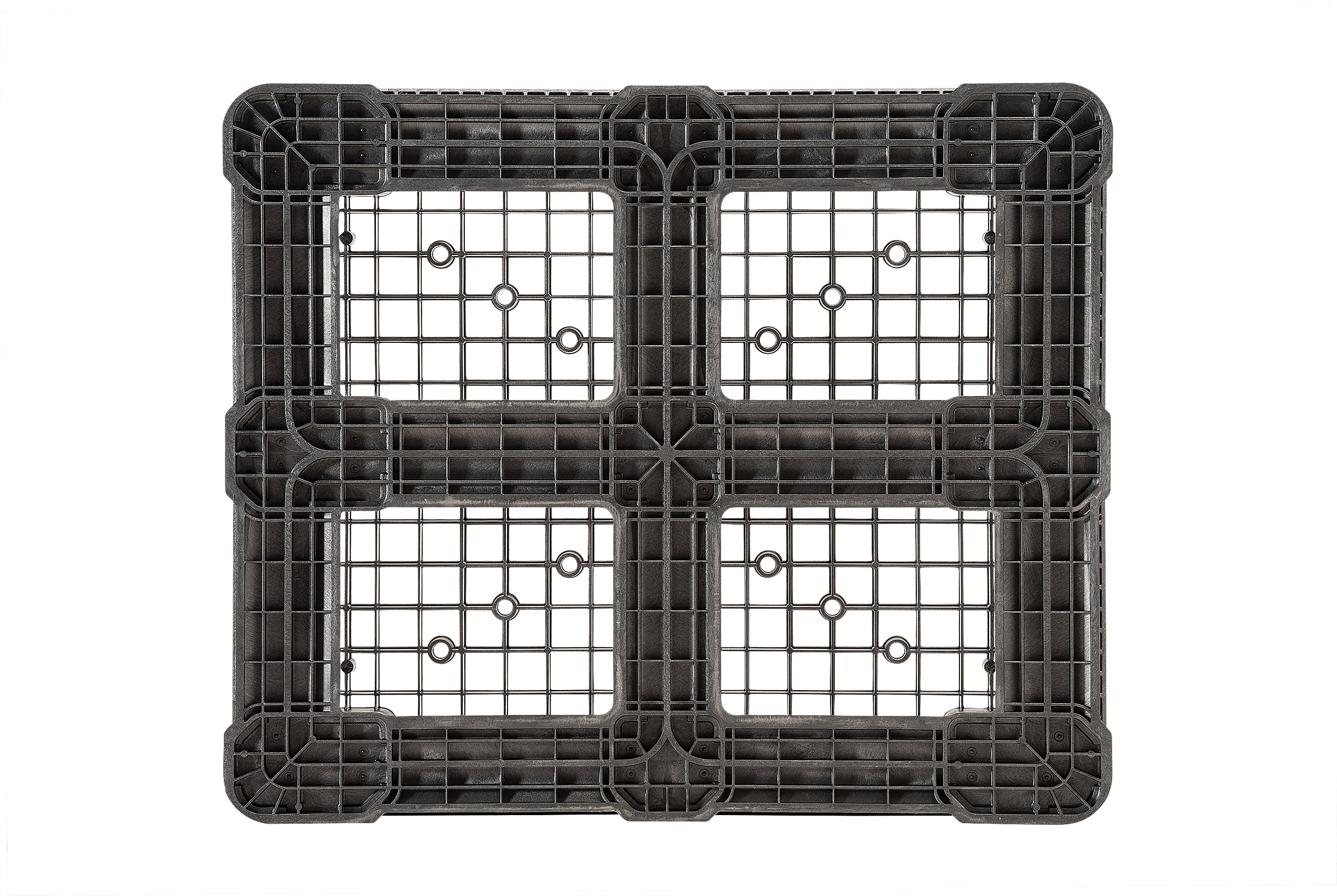 40 x 48 Double Leg Ratchet Rackable Pallet - Black Image 2
